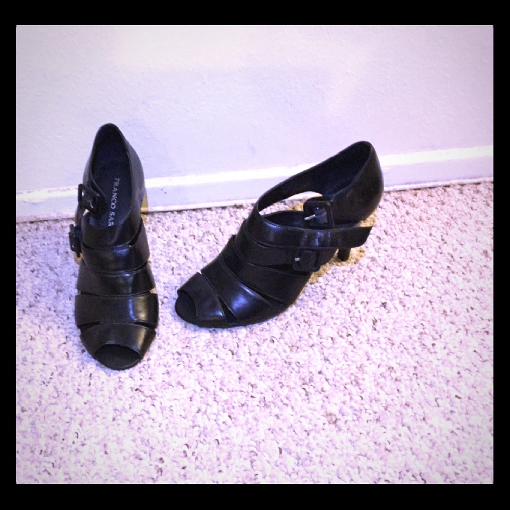 Peep toe heels